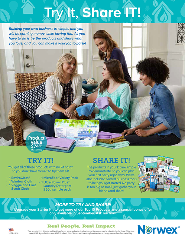 Try It, Share It! Join Norwex Free Succeed and Shine